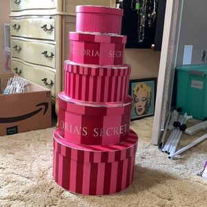 Classic Victoria’s Secret hat boxes set of 5 extremely rare
